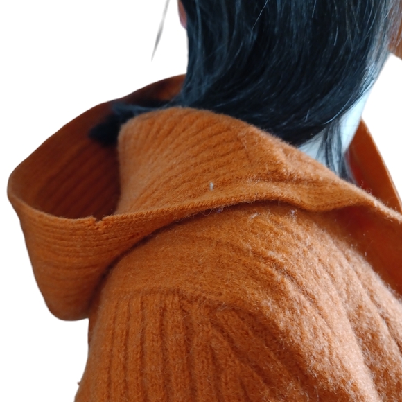 Oxford & Fulham 100% Wool Orange Cardigan Medium - Picture 6 of 15